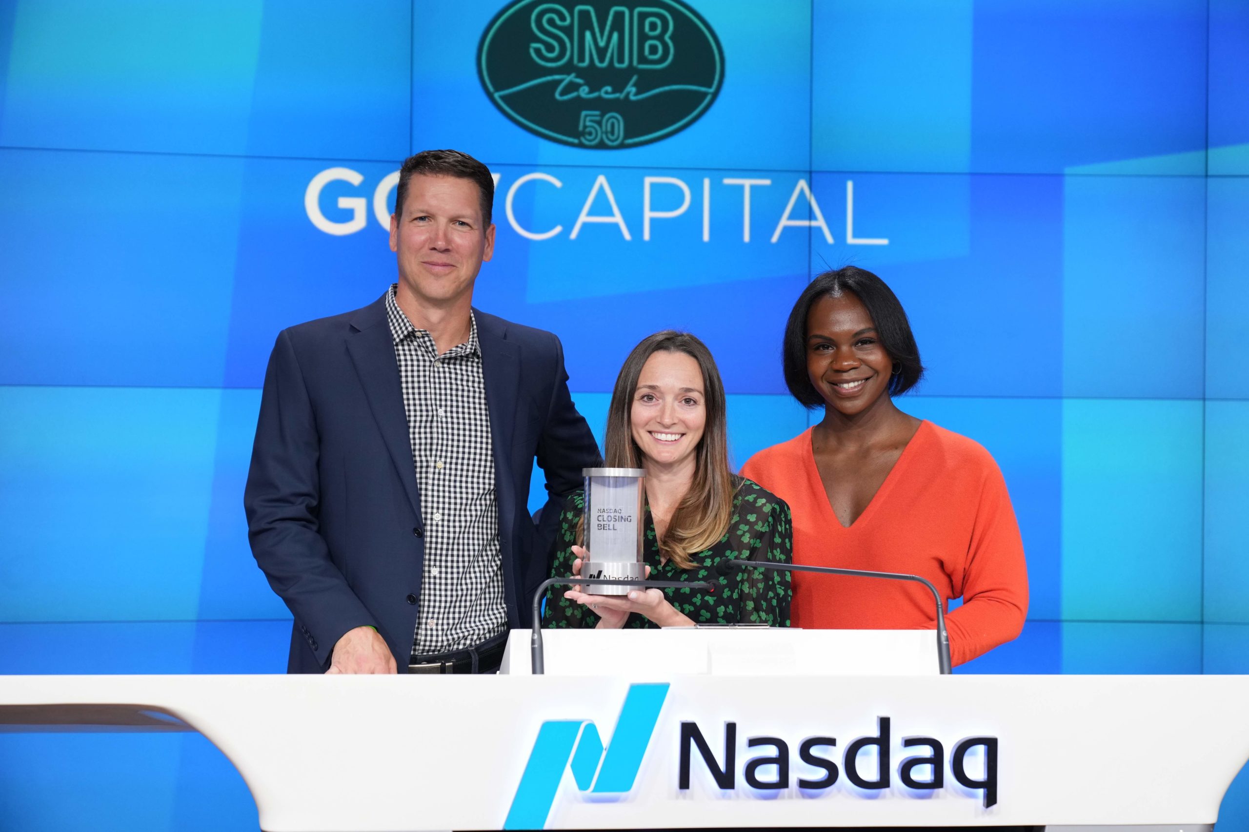 Jeff Richards, Tiffany Luck, and Chelcie Taylor hosted the Closing Bell at Nasdaq MarketSite.