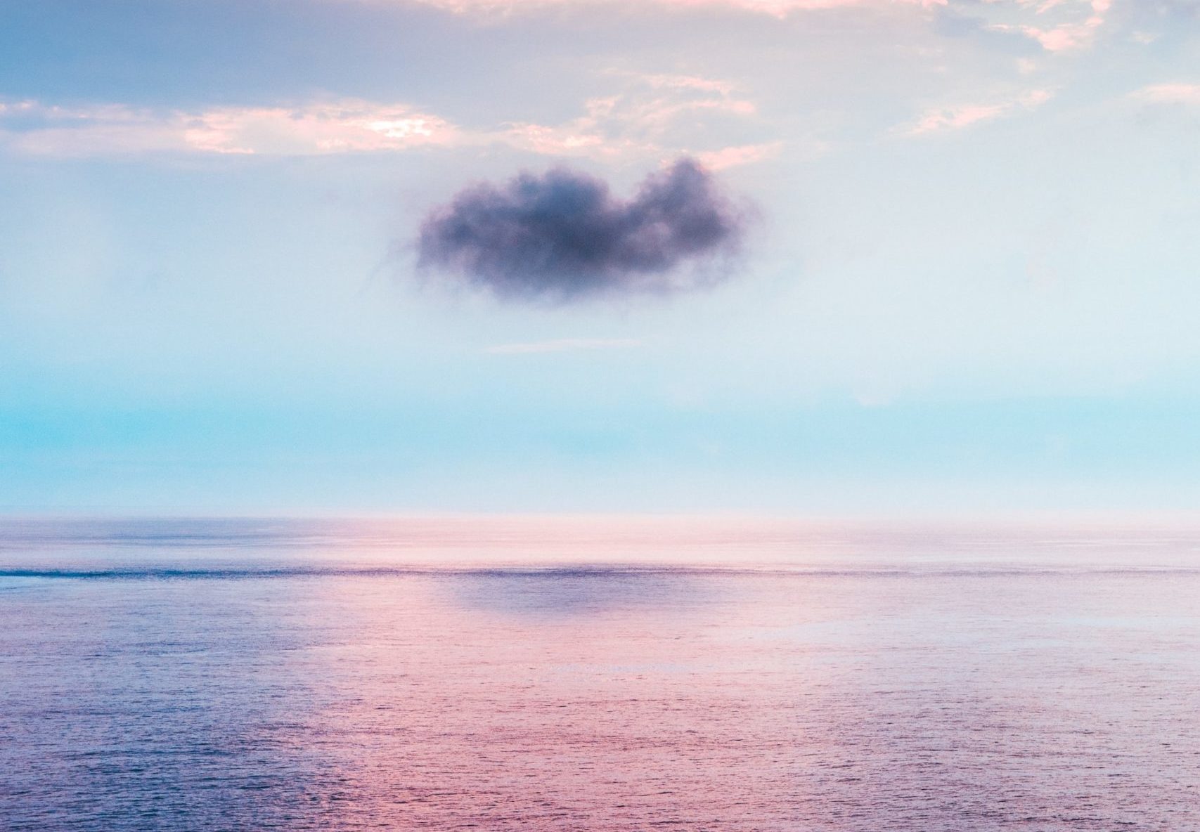 Cloud over the ocean